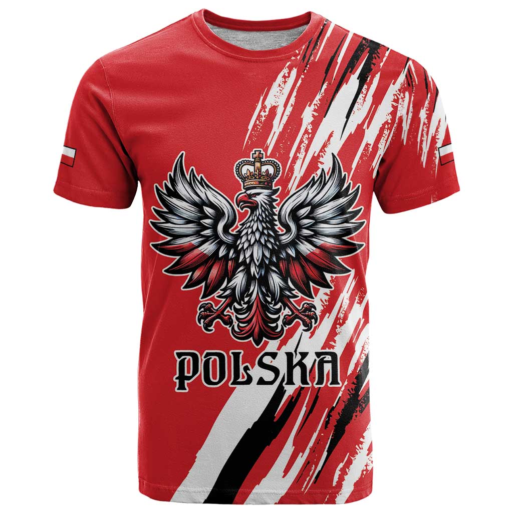 Poland National Flag Day Personalized T-Shirt Polsk Eagle Simple Style Graphic Tee