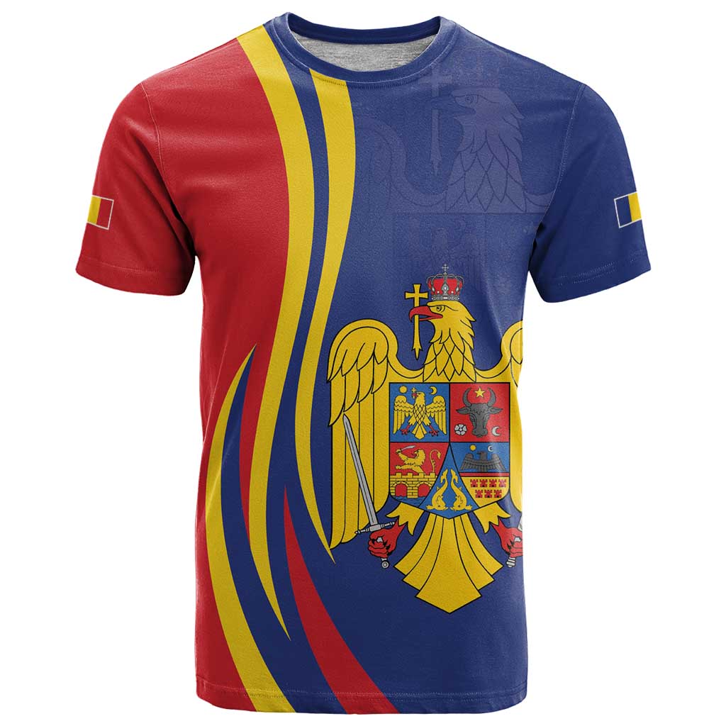 Romania Flag Day Personalized T-Shirt National Golden Eagle Graphic Tee