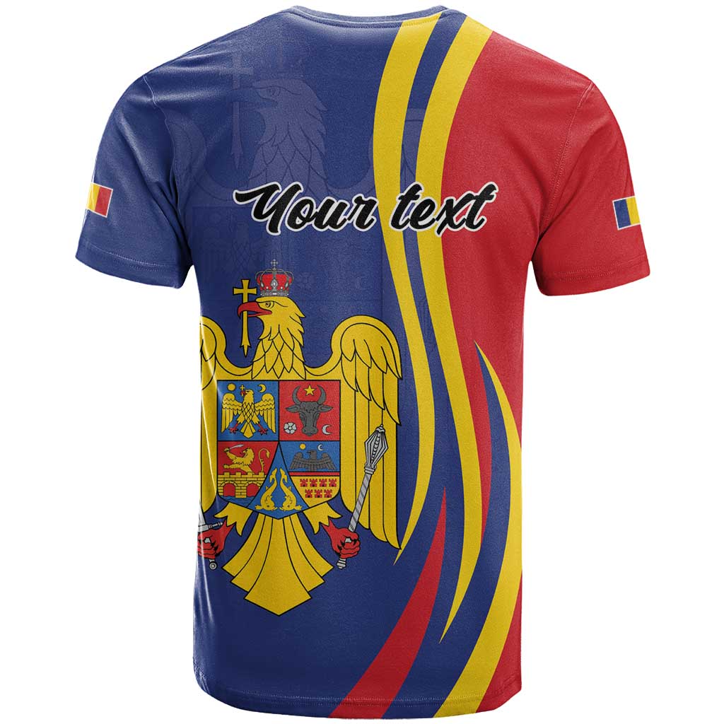 Romania Flag Day Personalized T-Shirt National Golden Eagle Graphic Tee