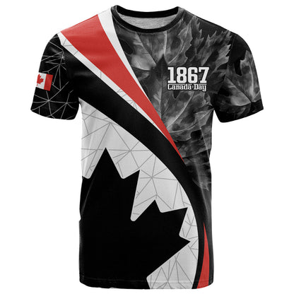 Personalized Canada Day Sine 1867 T-Shirt With National Maple Leaf Graphic Tee