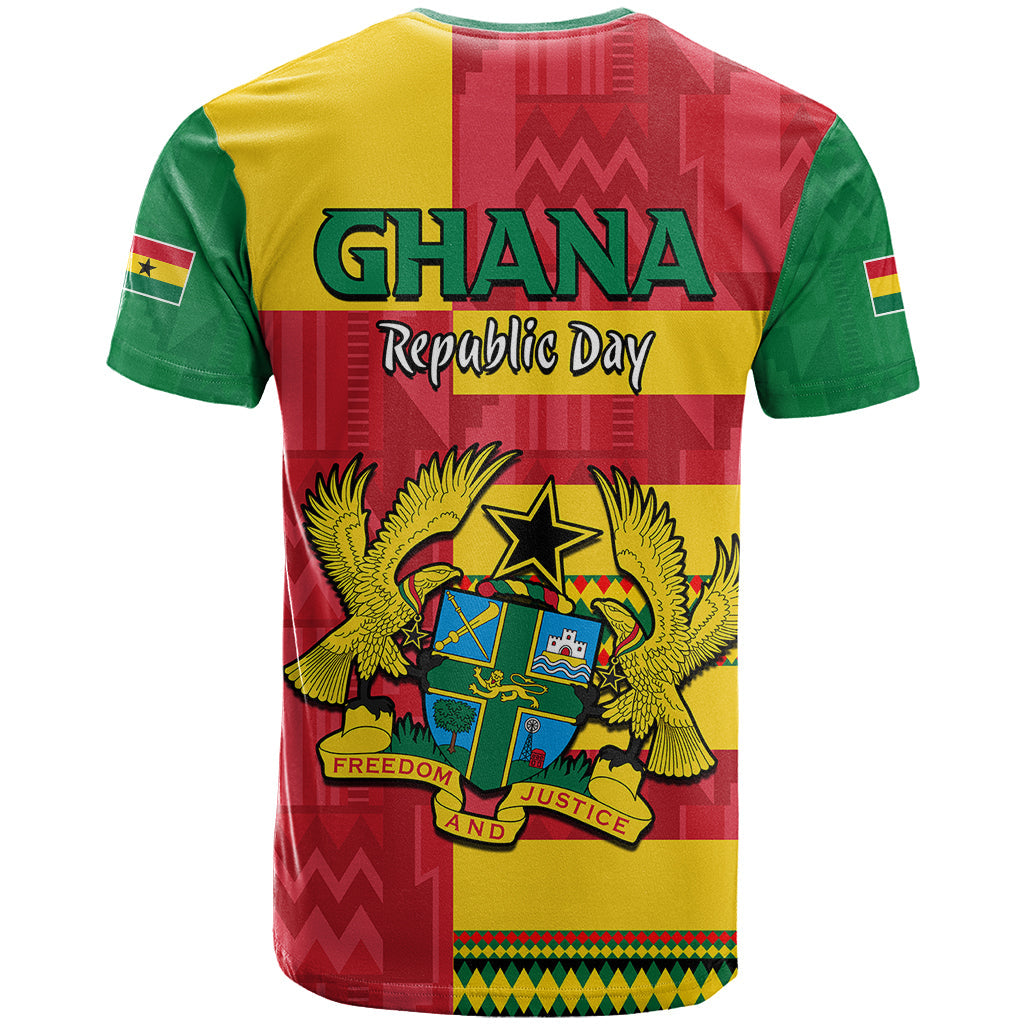 Ghana T-Shirt Republic Day - African Kitenge Style Graphic Tee
