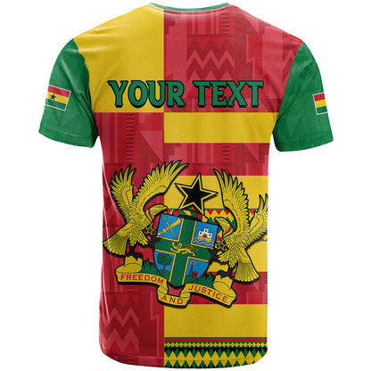 Custom Ghana T-Shirt Republic Day - African Kitenge Style Graphic Tee