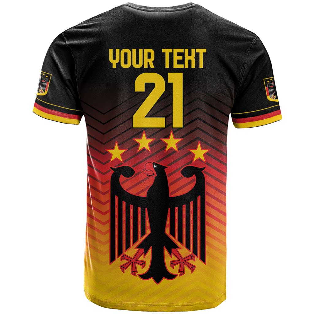 Custom Germany Football T-Shirt Special Black Eagle Flag Style Graphic Tee