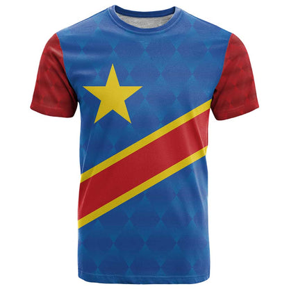 Democratic Republic of the Congo Personalized T-Shirt Flag Style Graphic Tee