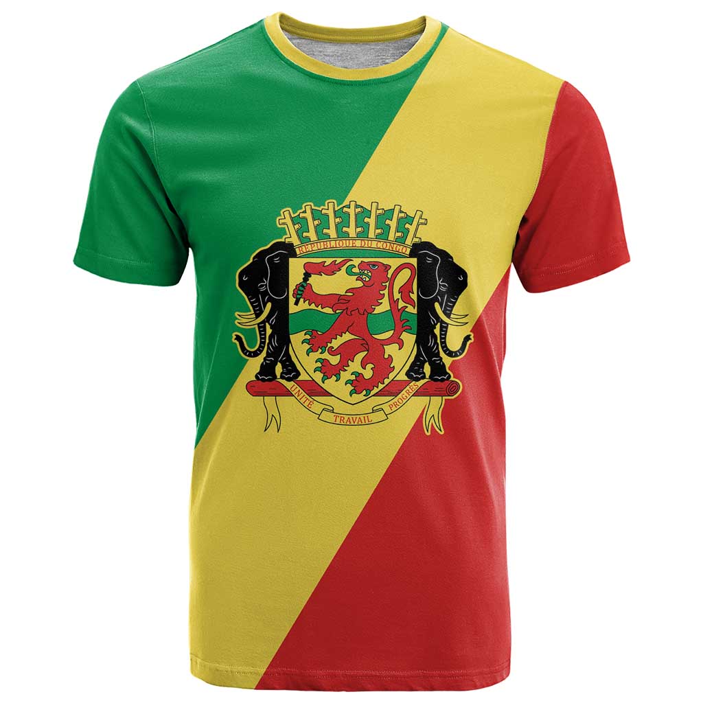 Republic of The Congo Personalized T-Shirt Simple Flag Style Graphic Tee