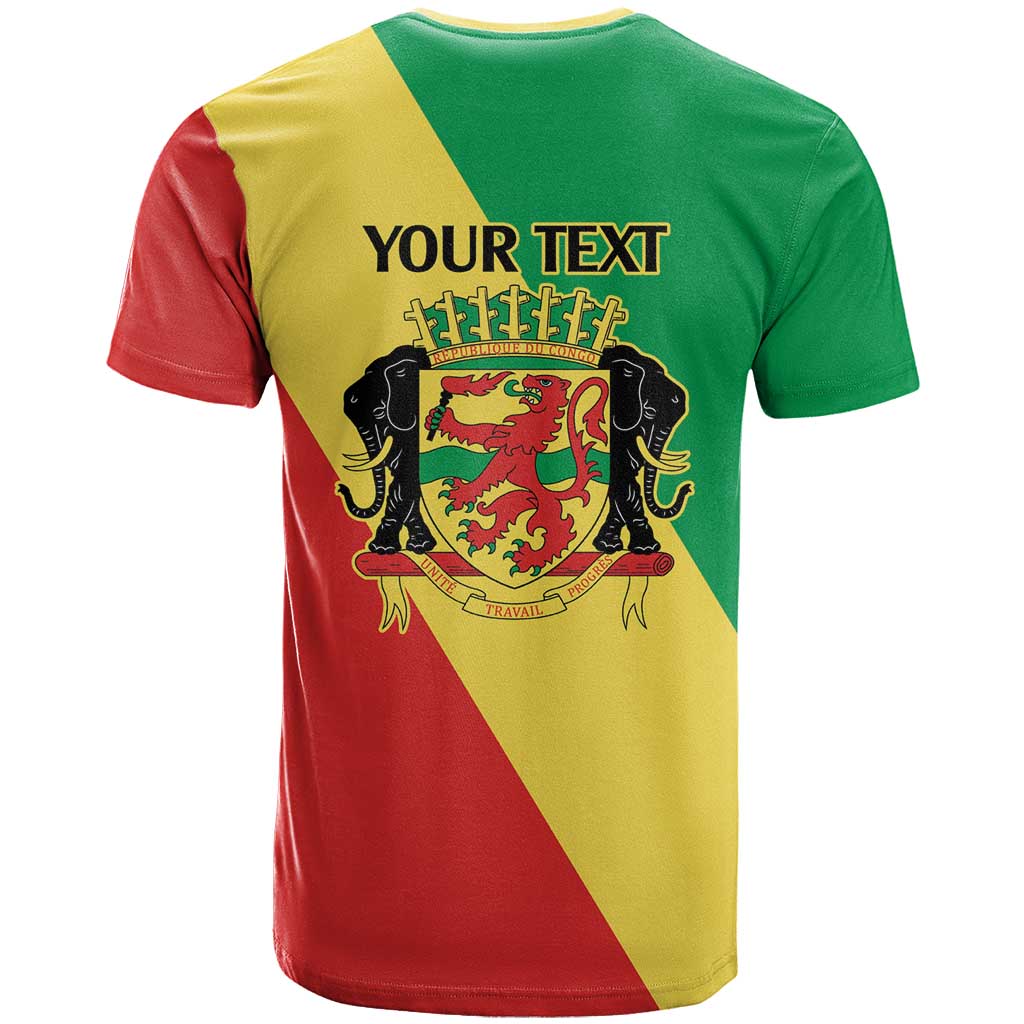 Republic of The Congo Personalized T-Shirt Simple Flag Style Graphic Tee
