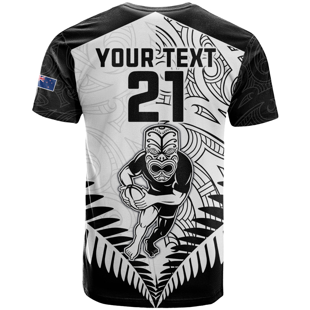 Custom New Zealand Rugby T-Shirt Proud Aoteroa Stylised Maori Koru Graphic Tee