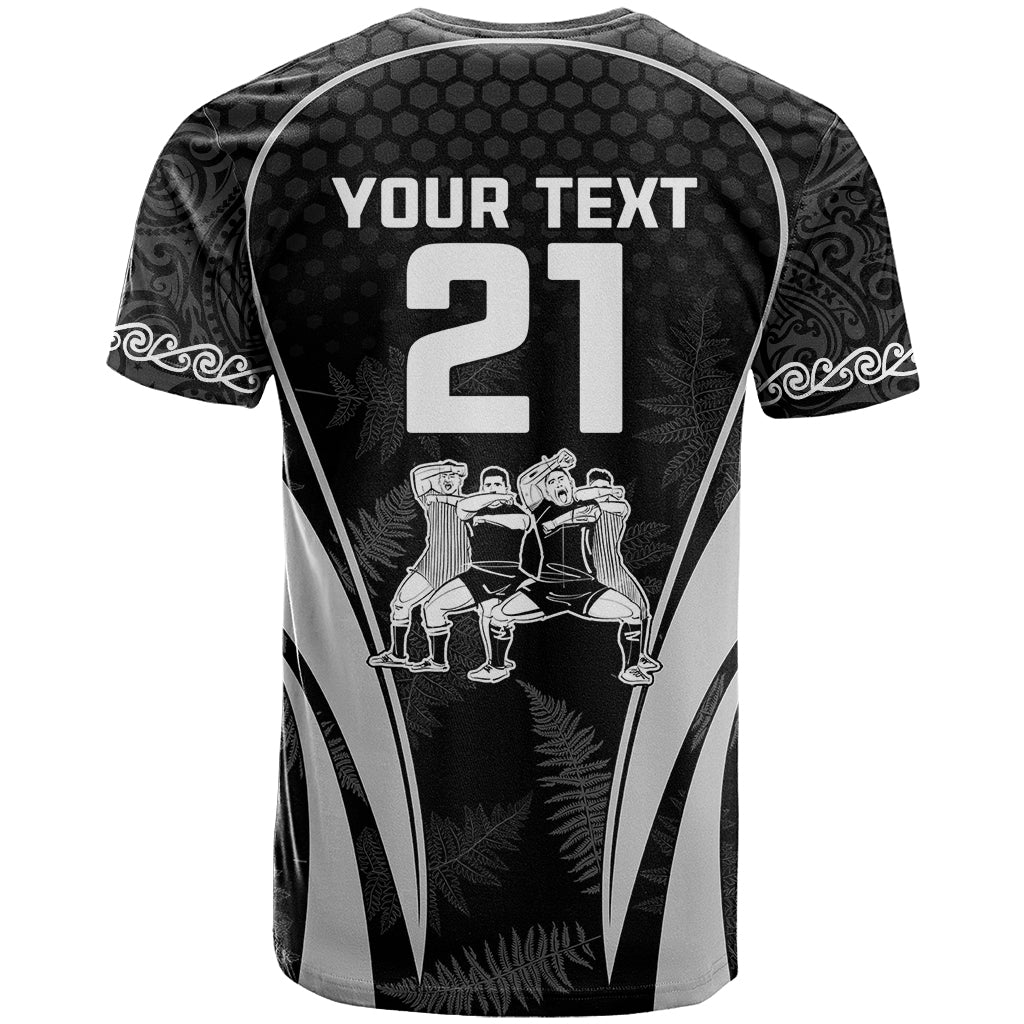 Custom New Zealand Aotearoa Rugby T-Shirt Haka Dance Mixed Silver Fern Sporty Style Graphic Tee