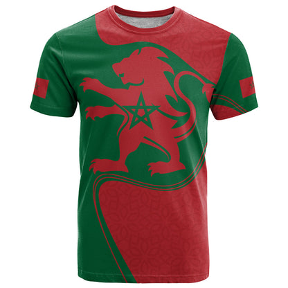 Morocco Proclamation Day With Flag Color T-Shirt Graphic Tee