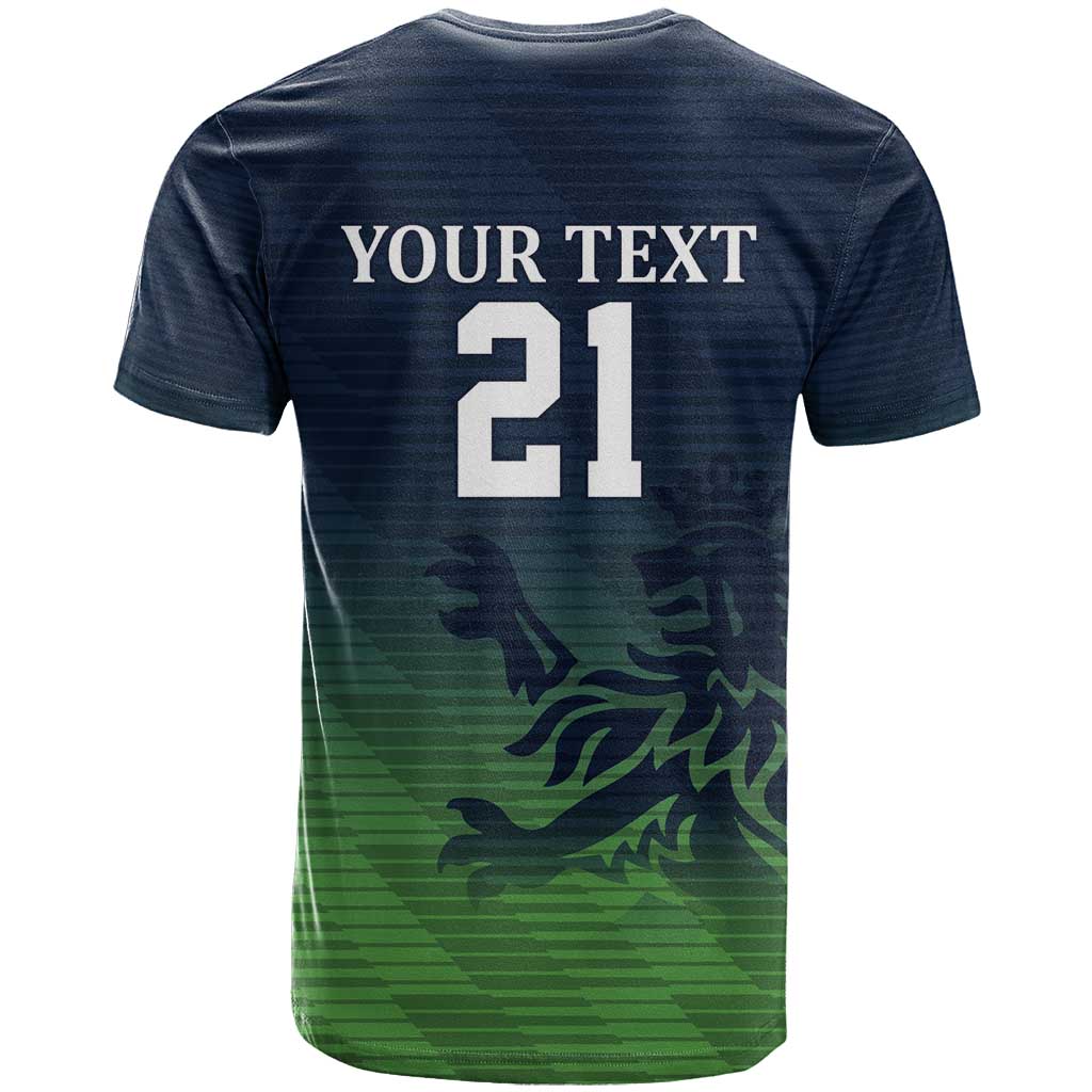 Custom Qatar Cricket T-Shirt Green Sporty Pattern Graphic Tee