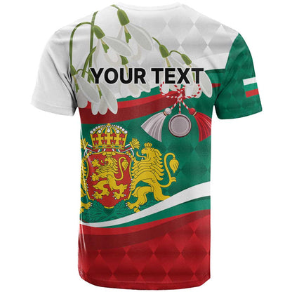 Republic of Bulgaria Personalized T-Shirt Crowned Golden Lion Suedinenieto Pravi Silata Graphic Tee