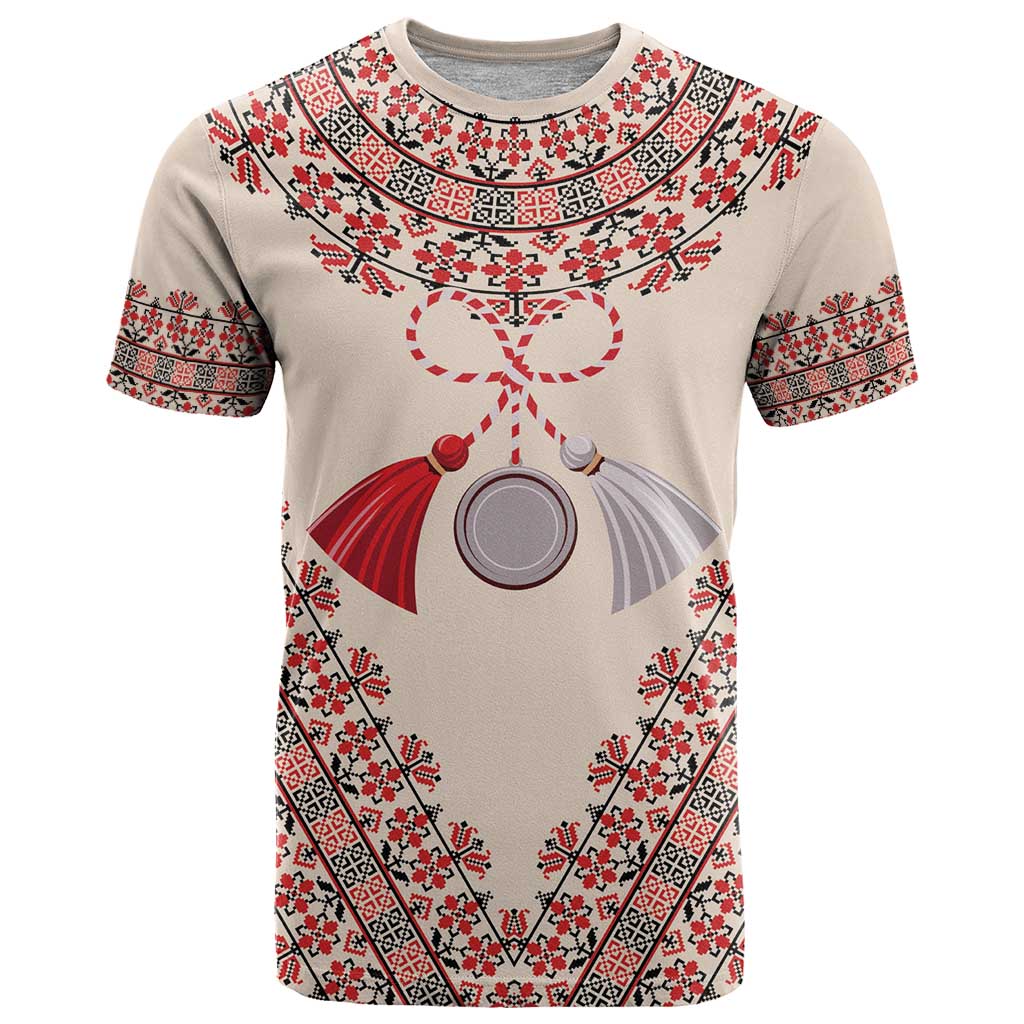 Baba Marta Day Martenitsa T-Shirt Traditional Bulgarian Embroidery Graphic Tee