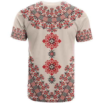 Baba Marta Day Martenitsa T-Shirt Traditional Bulgarian Embroidery Graphic Tee