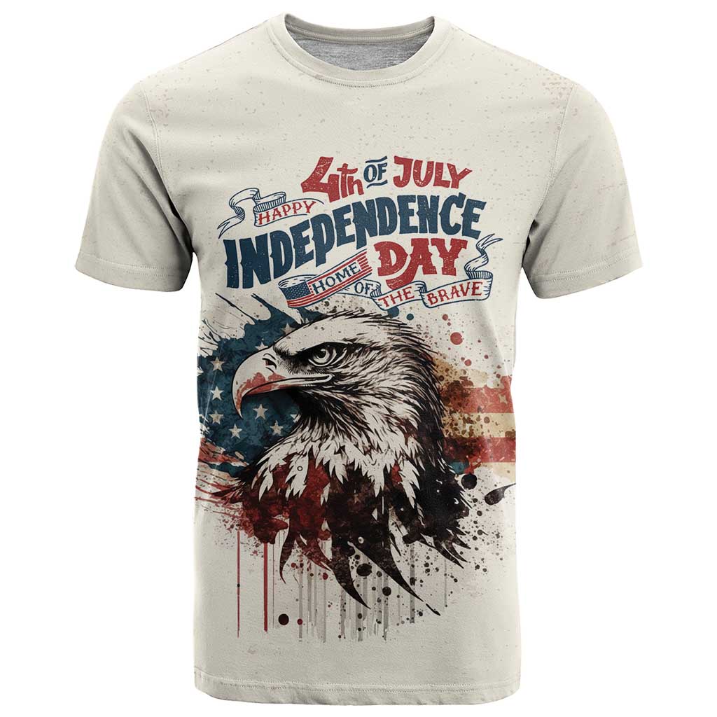 Happy Fourth of July Personalized T-Shirt Bald Eagle USA Independence Day Graphic Tee