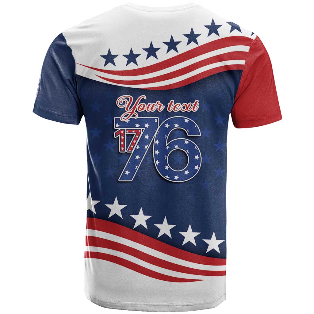 July 4th 1776 American Flag Vintage Personalized T-Shirt USA Independence Day Graphic Tee