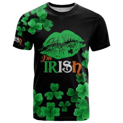 Kiss Me Im Irish St Patricks Day T-Shirt Graphic Tee