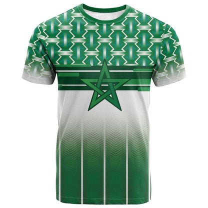 World Football Morocco Custom T-Shirt 1994 Away Retro Green Jersey Graphic Tee