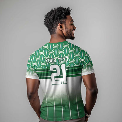 World Football Morocco Custom T-Shirt 1994 Away Retro Green Jersey Graphic Tee