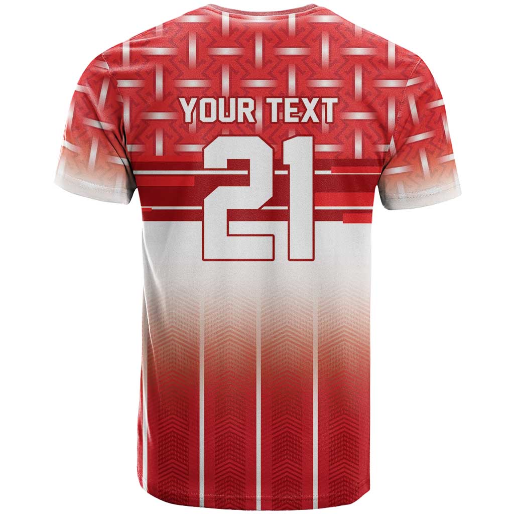 World Football Morocco Custom T-Shirt 1994 Away Retro Red Jersey Graphic Tee