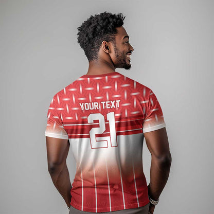 World Football Morocco Custom T-Shirt 1994 Away Retro Red Jersey Graphic Tee