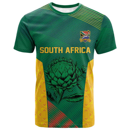 World Football 2026 South Africa Custom T-Shirt Tradional Protea Kente Pattern Graphic Tee