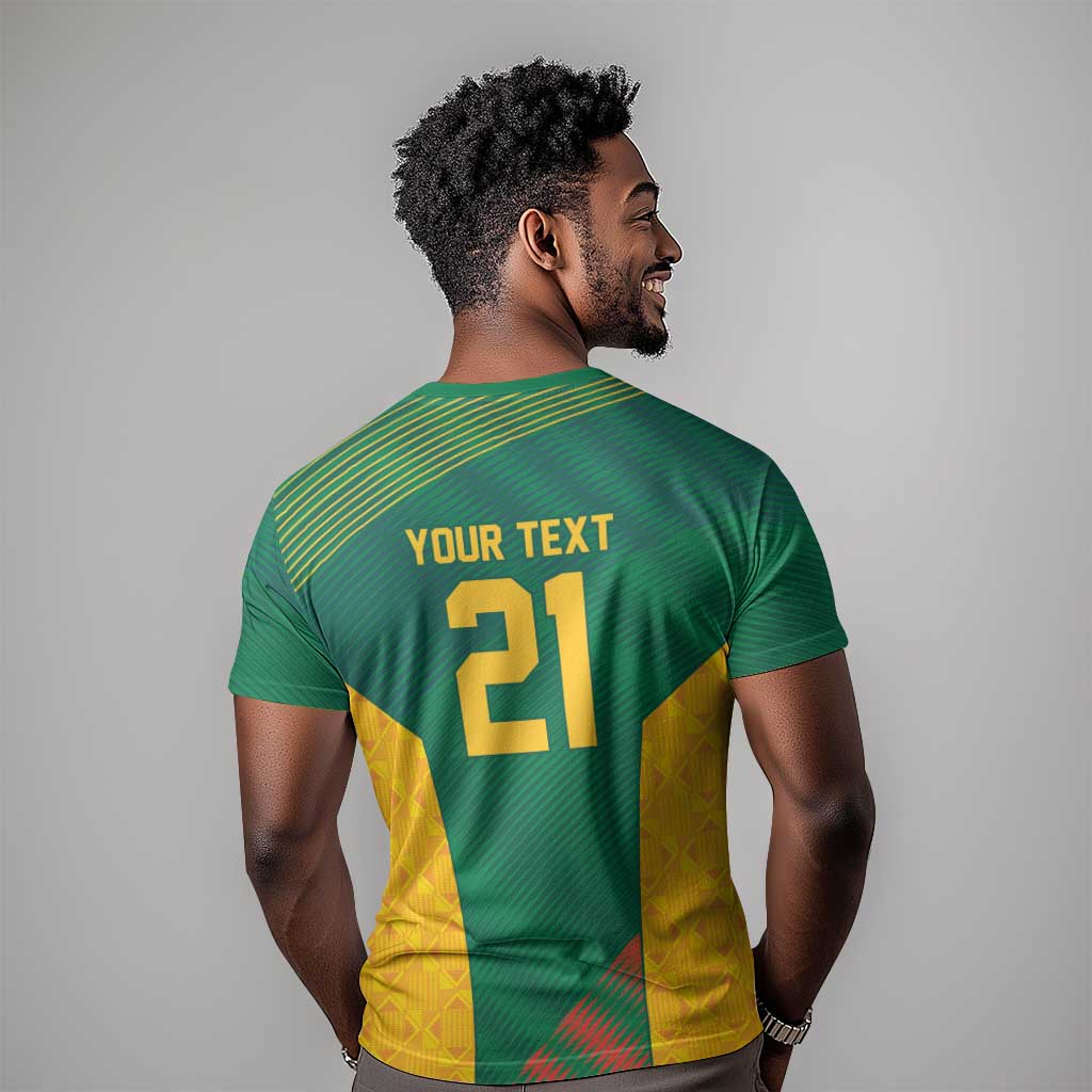 World Football 2026 South Africa Custom T-Shirt Tradional Protea Kente Pattern Graphic Tee