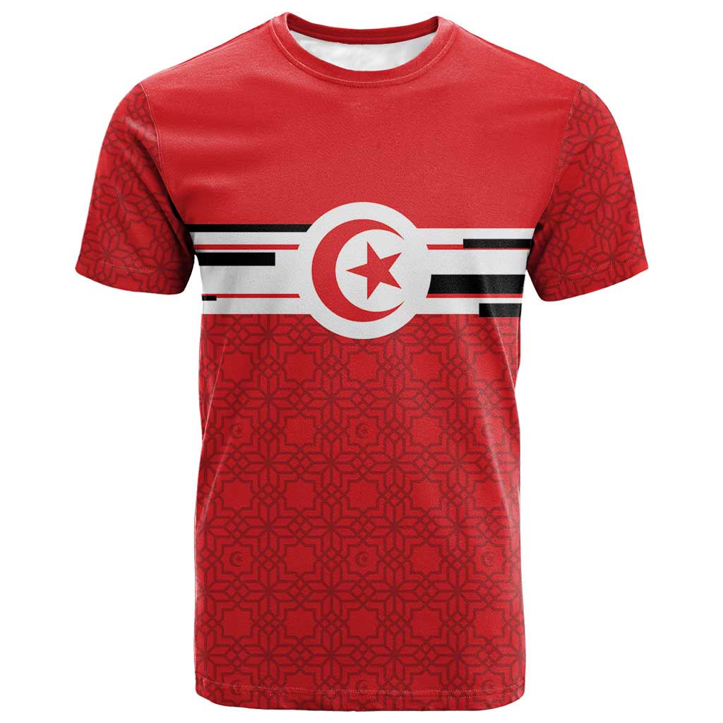 World Football 2026 Tunisia Custom T-Shirt Traditional Islamic Motif Graphic Tee