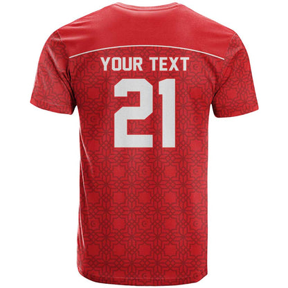 World Football 2026 Tunisia Custom T-Shirt Traditional Islamic Motif Graphic Tee