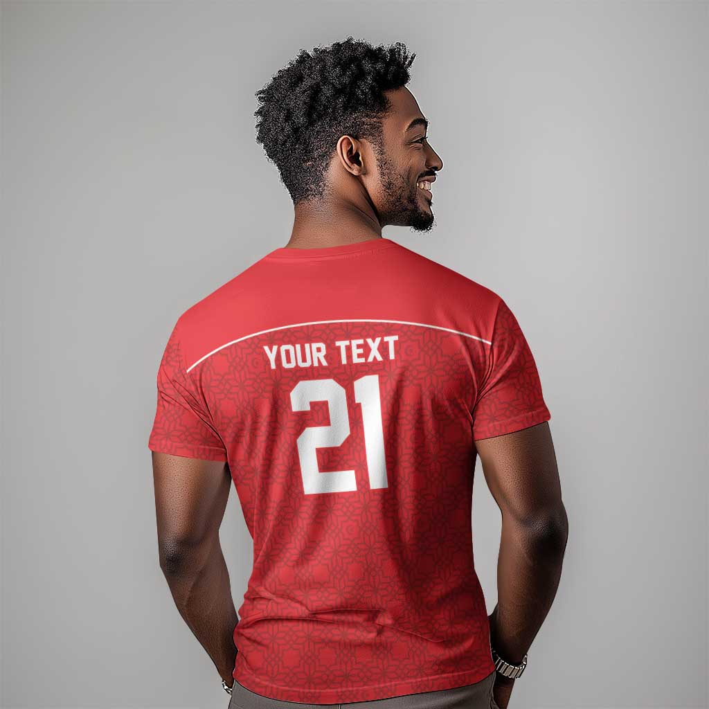 World Football 2026 Tunisia Custom T-Shirt Traditional Islamic Motif Graphic Tee