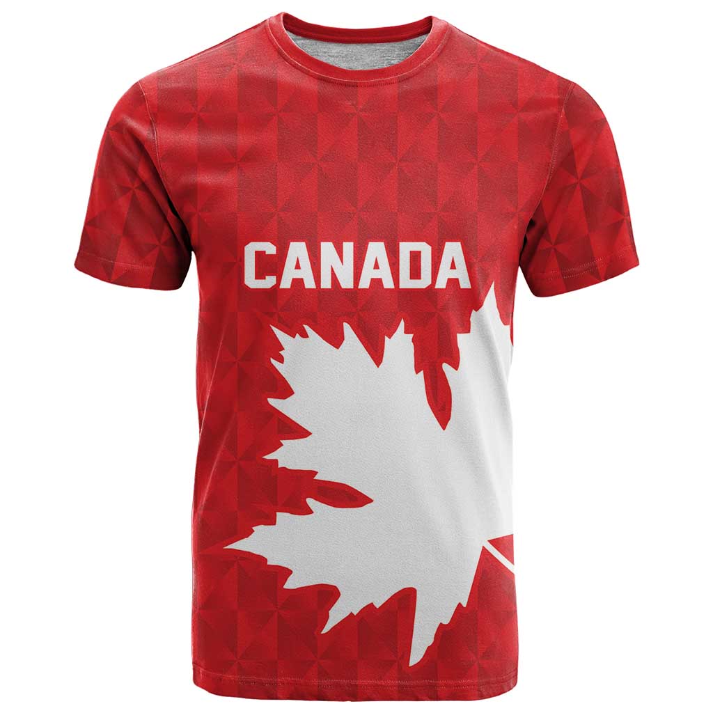 World Football 2026 Canada Custom T-Shirt Canucks Maple Leaf Pattern Graphic Tee