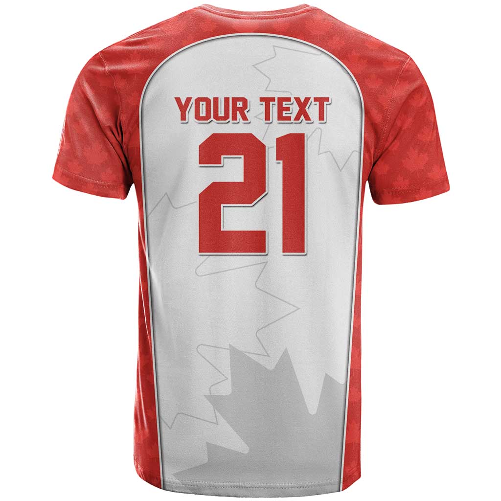 World Football 2026 Canada Custom T-Shirt Maple Leaf Seamless Pattern Graphic Tee