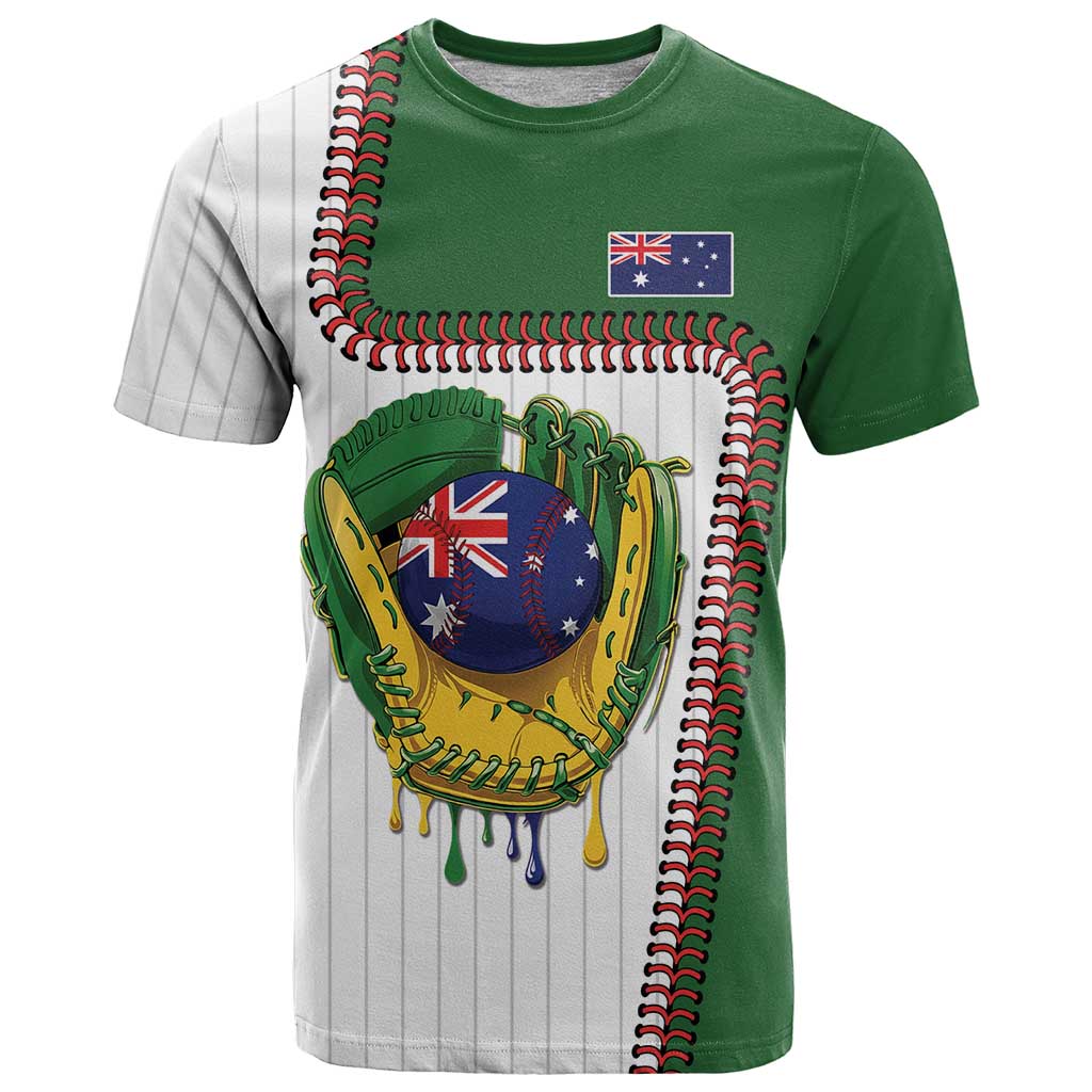 Custom Dripping Baseball Australia T-Shirt Graphic Tee