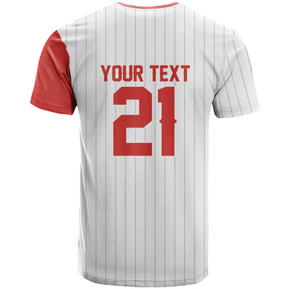 Custom Dripping Baseball Canada T-Shirt Graphic Tee
