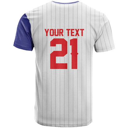 Custom Dripping Baseball Chinese Taipei T-Shirt Graphic Tee