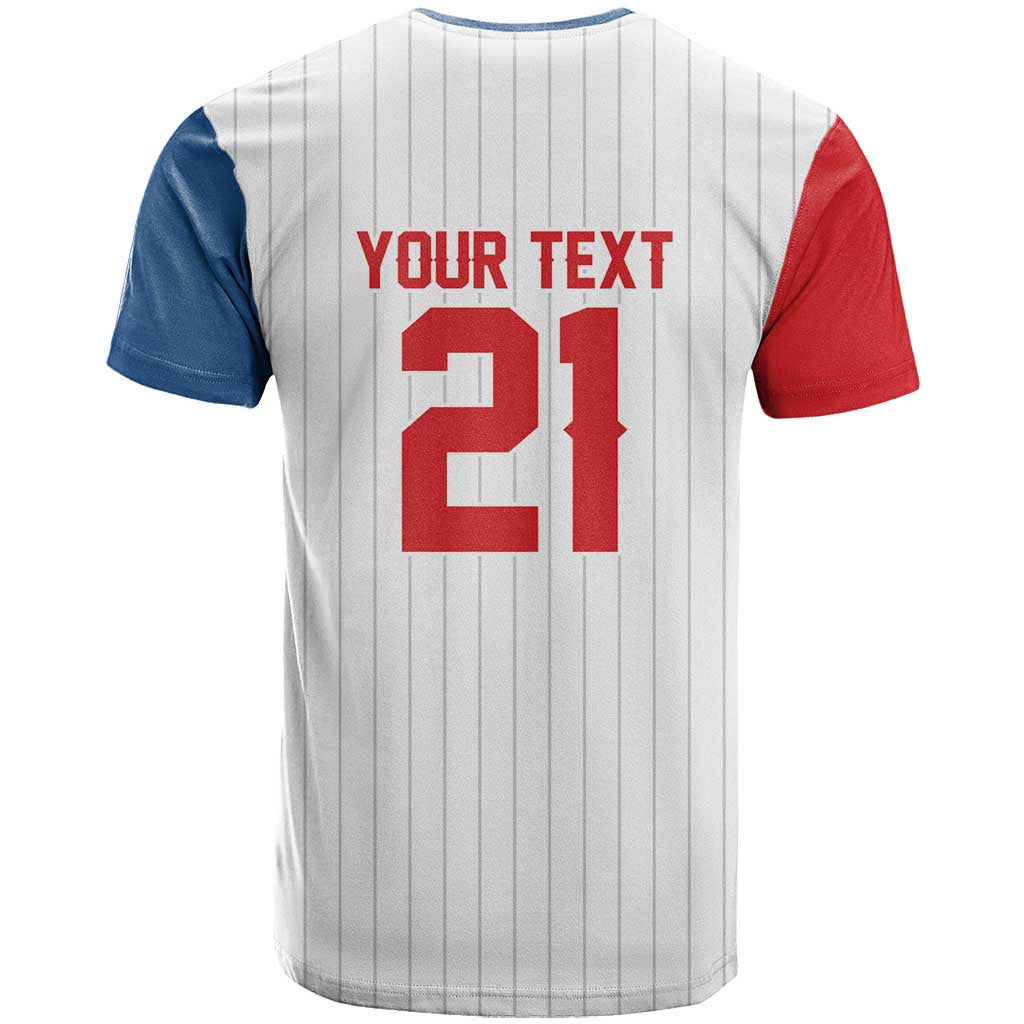 Custom Dripping Baseball Czechia T-Shirt Graphic Tee