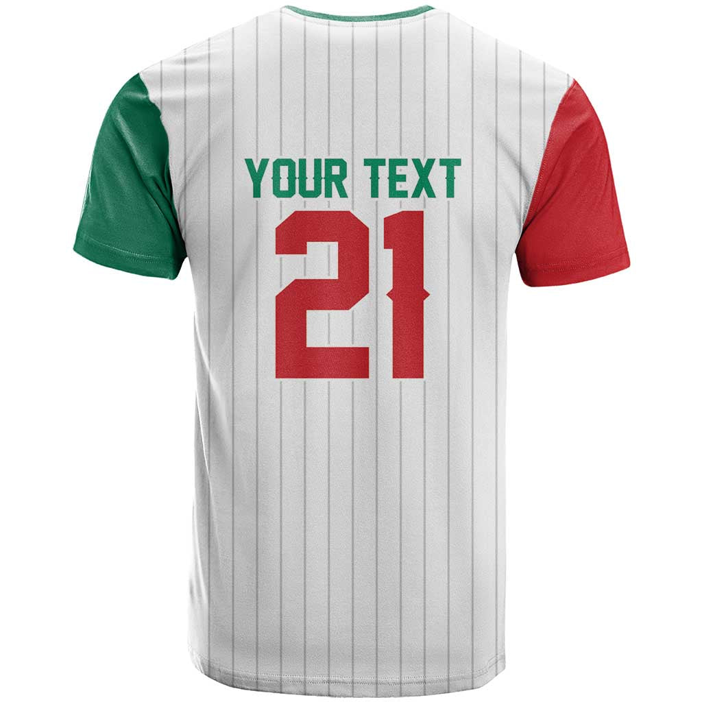 Custom Dripping Baseball Mexico T-Shirt Graphic Tee