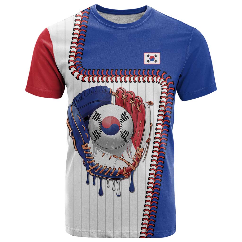 Custom Dripping Baseball South Korea T-Shirt Graphic Tee