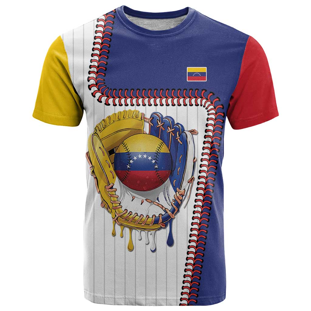 Custom Dripping Baseball Venezuela T-Shirt Graphic Tee