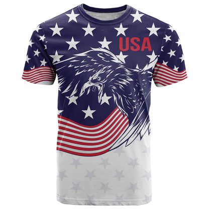 United States Cricket World Cup 2024 T-Shirt USA Badge Eagle Make Champions Graphic Tee