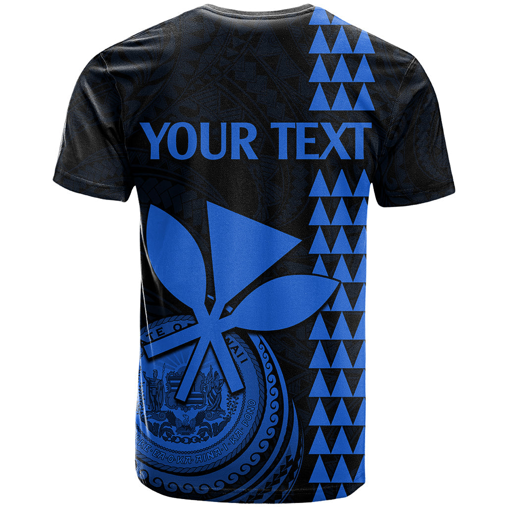 Custom Hawaii T-Shirt King Kamehameha - Blue Graphic Tee