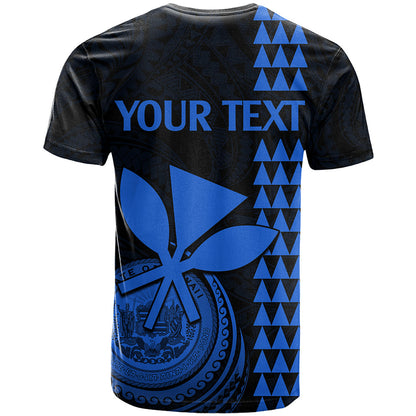 Custom Hawaii T-Shirt King Kamehameha - Blue Graphic Tee