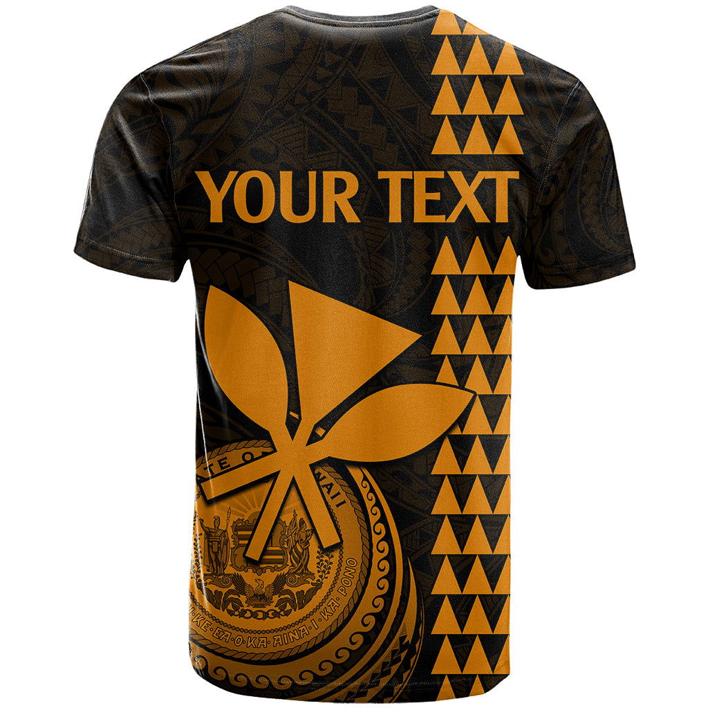 Custom Hawaii T-Shirt King Kamehameha - Gold Graphic Tee