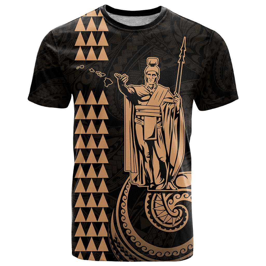 Custom Hawaii T-Shirt King Kamehameha - Nude Graphic Tee