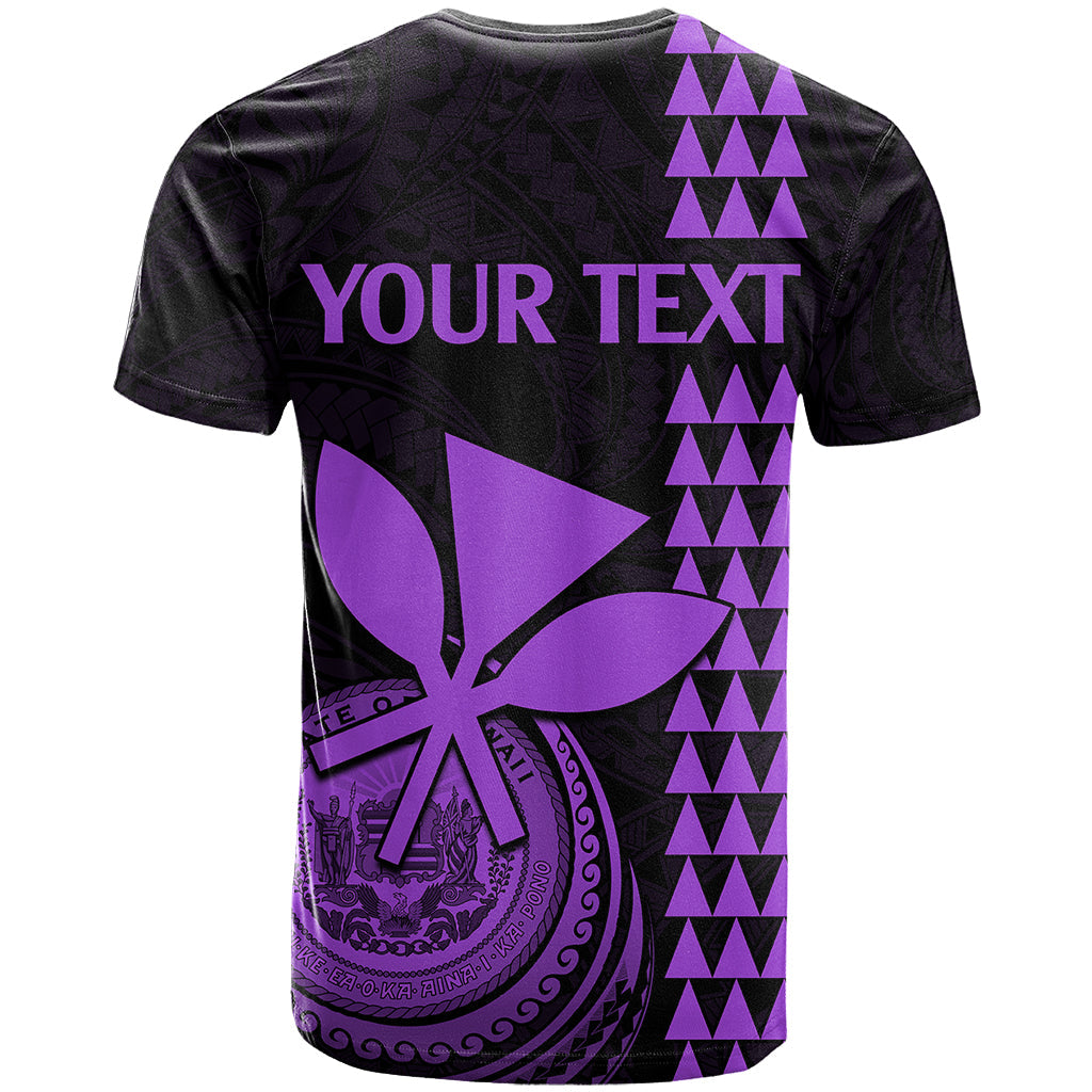 Custom Hawaii T-Shirt King Kamehameha - Purple Graphic Tee