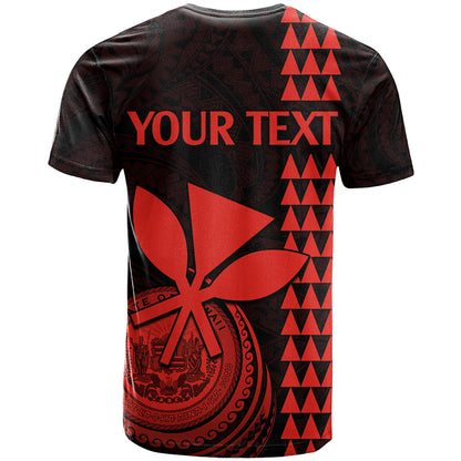 Custom Hawaii T-Shirt King Kamehameha - Red Graphic Tee