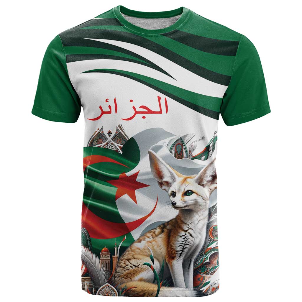 Algeria Fennec Fox Personalized T-Shirt with Algerian Culture and Nature Graphic Tee