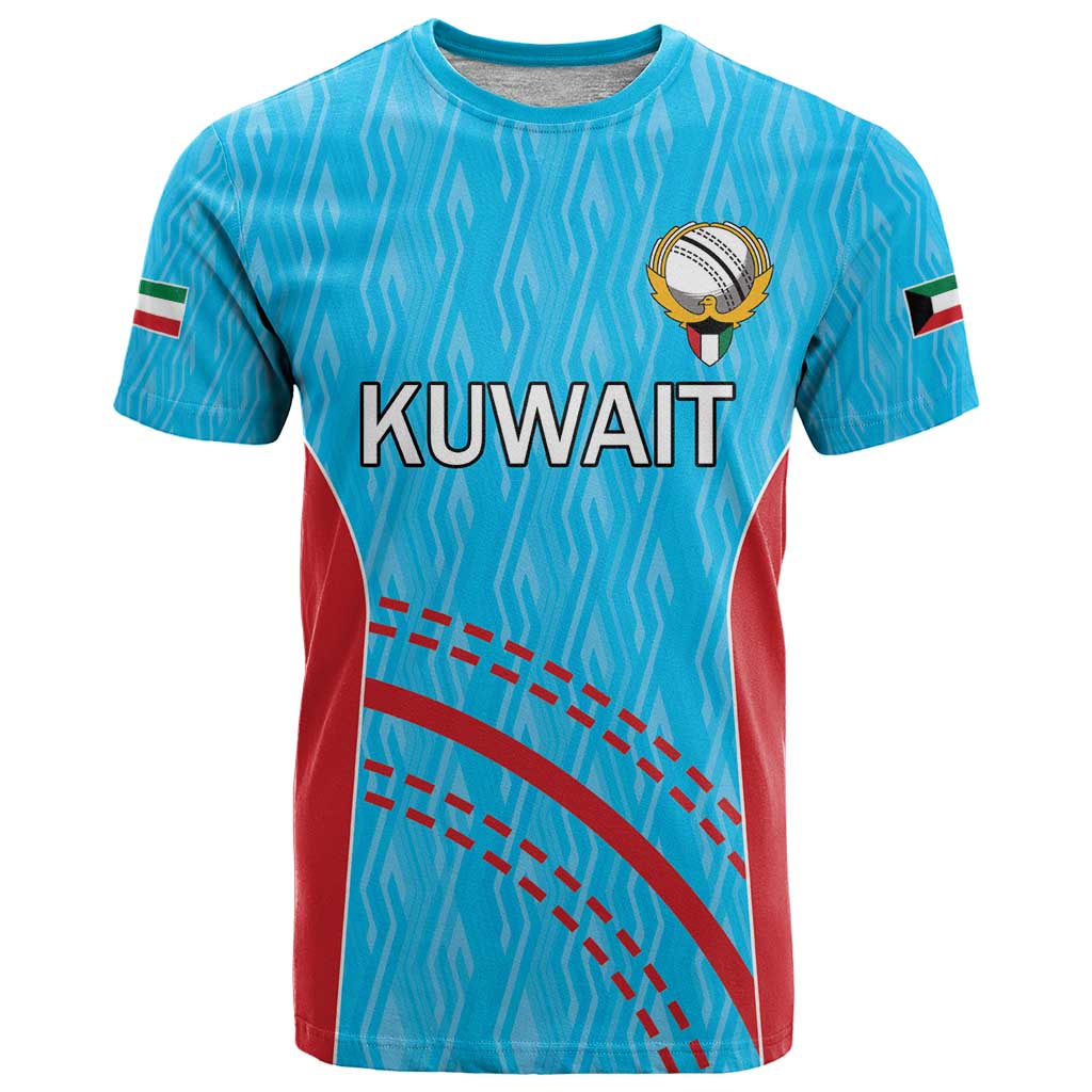 Custom Kuwait Cricket T-Shirt Kuwayt Sporty Pattern Graphic Tee
