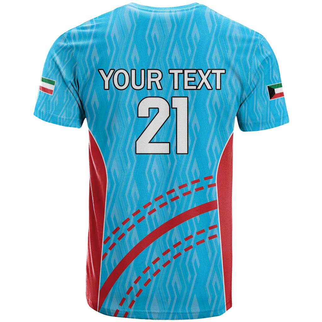 Custom Kuwait Cricket T-Shirt Kuwayt Sporty Pattern Graphic Tee