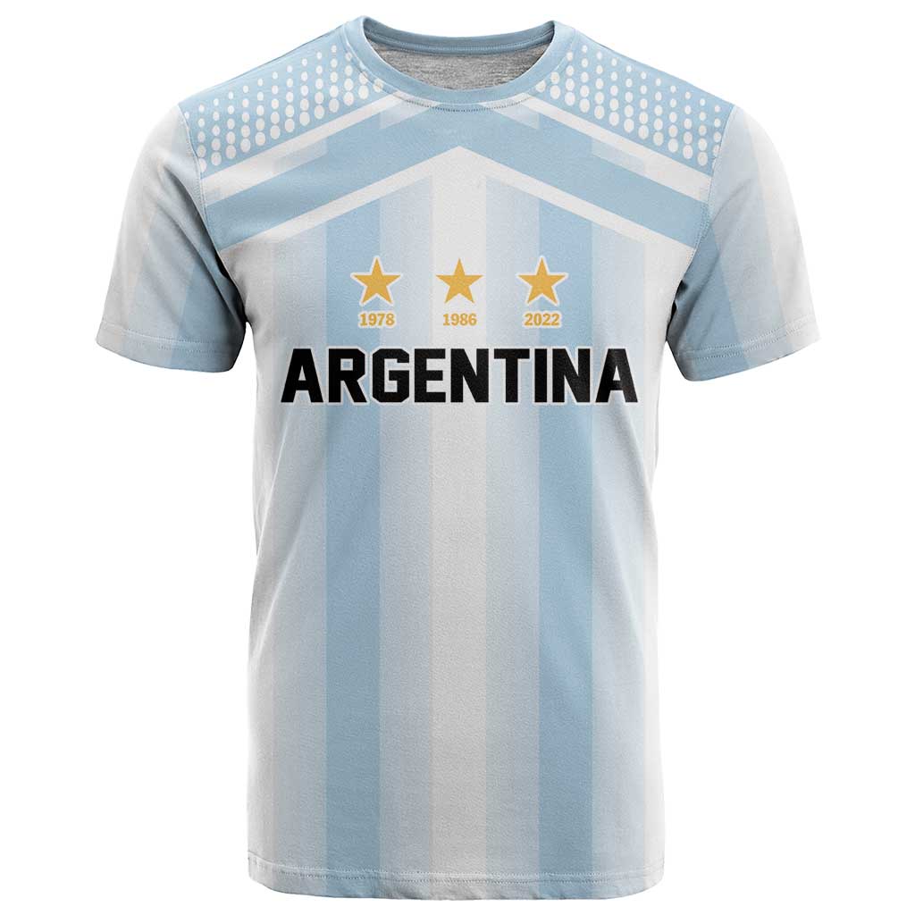 Vamos Argentina WC26 Custom T-Shirt Vamos Argentina History Champions Blue Graphic Tee