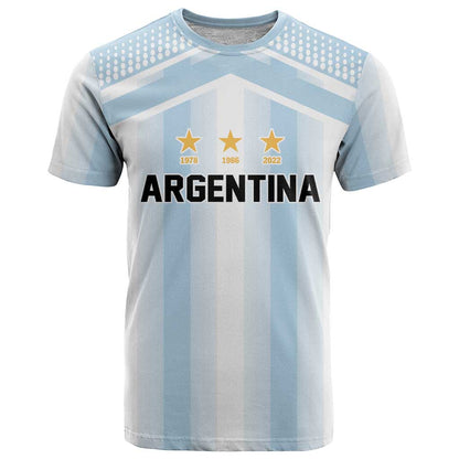 Vamos Argentina WC26 Custom T-Shirt Vamos Argentina History Champions Blue Graphic Tee